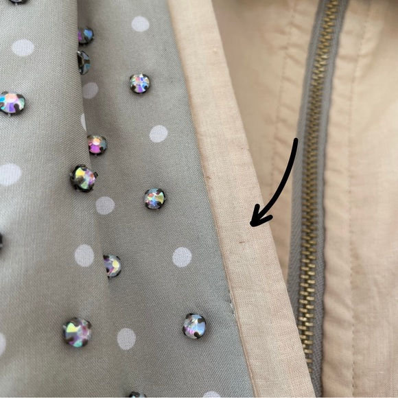 Marc By Marc Jacobs Josephine Dress Polka Dot Crystal Accents Silk dress Size 4 - Picture 14 of 14